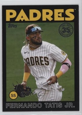 2021 Update 1986 Topps Baseball 35th Anniversary Black Fernando Tatis Jr 2s2