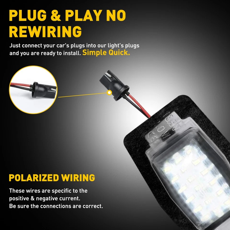 Para Escape Ford Mazda Tribute Miata MPV Completo Blanco LED Luz de matrícula E Foto 4 de 4