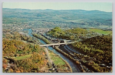 Vintage Photochrome Postcard The Junctions of White River Junction VT