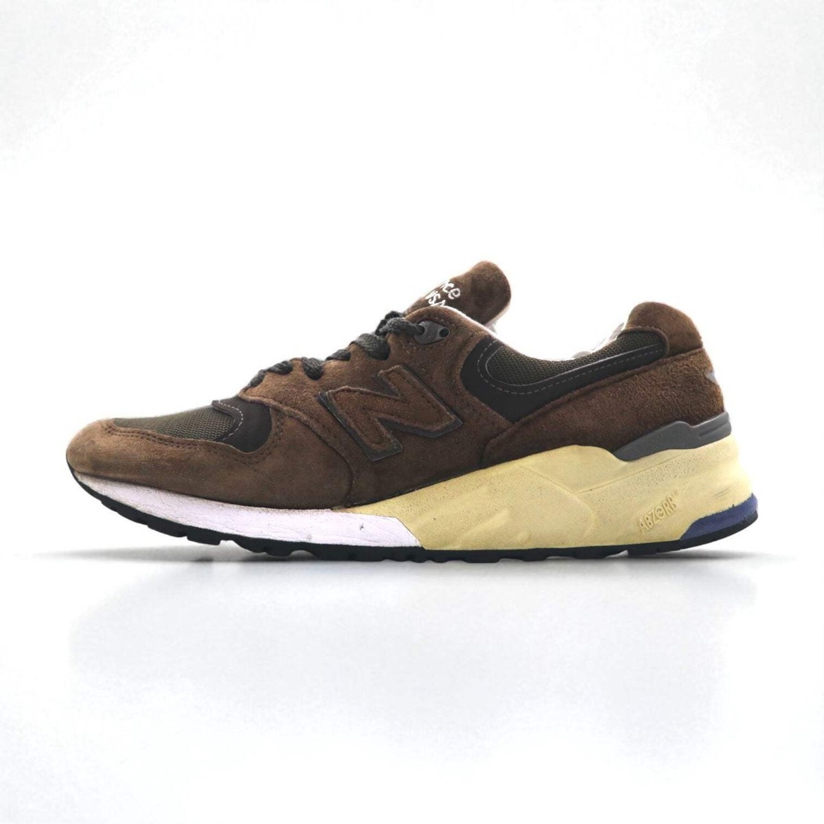 New Balance USA Made 999 Sneakers US8.5 Brown Suede ABZORB Mesh 