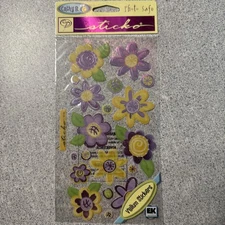 Sticko Vellum Stickers EK Success Autocollants “ Mini Fabulous Flowers “ NIP