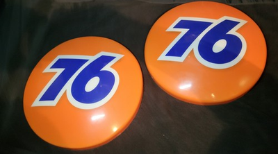 #ad Older Plastic 76 Service Station signs $450.00