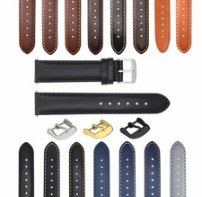 18-19-20-22-24-26MM SMOOTH LEATHER WATCH BAND STRAP FOR WATCHES FITS ANY BRAND