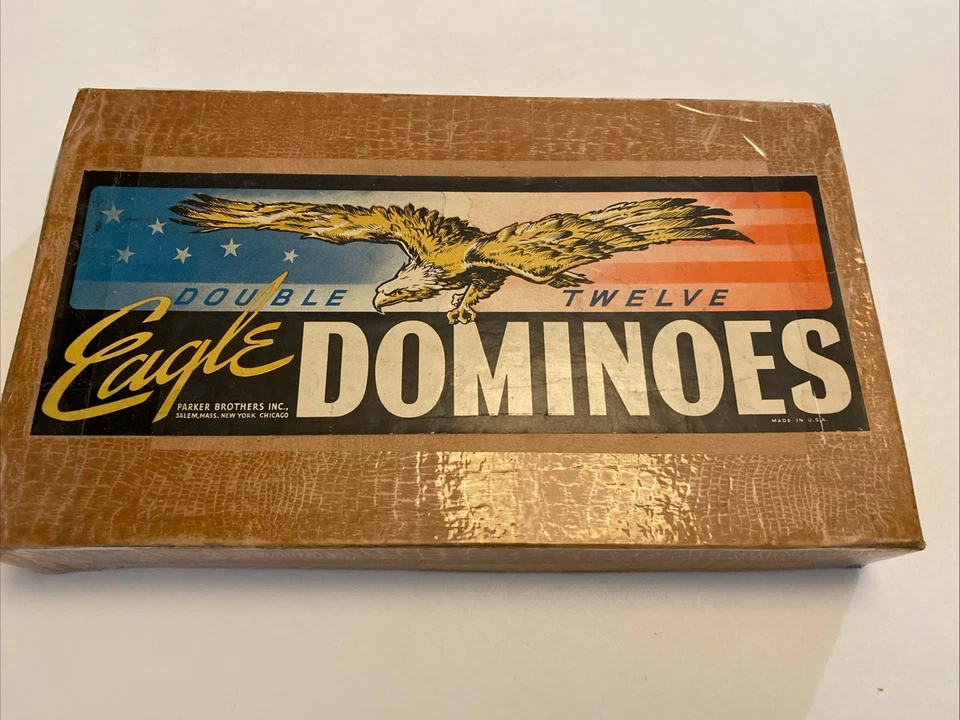 Eagle Dominos Double Twelve Parker Brothers de colección Foto 2 de 4