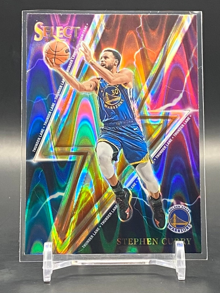 2023-24 Panini Select Stephen Curry Thunder Lane Tectonic Prizm