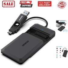 2.5 Inch SATA to USB Tool Free External Hard Drive Enclosure, USB Type-C/Type...