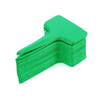 100 Pcs Plastic Plant Tags Green 10 cm By 6 cm Garden Markers