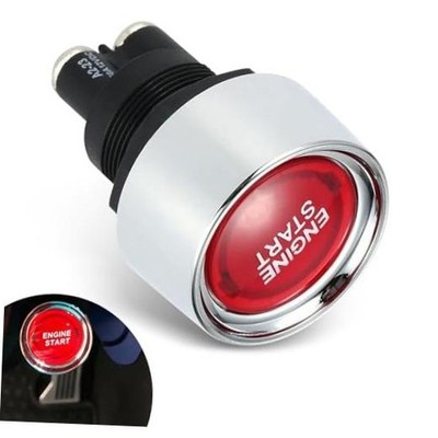 Car Engine Start Ignition Push Switch, 1.8'' x 1.3'' 12V 50A Keyless 1 PC Red