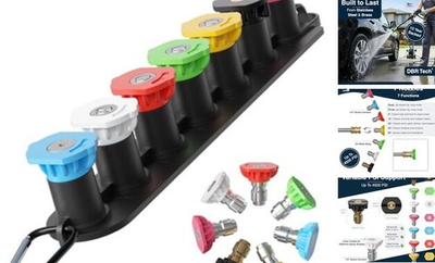 #ad Pressure Washer Nozzle Tips Set 1 4 Inch Quick Connect High Pressure Up to $26.09