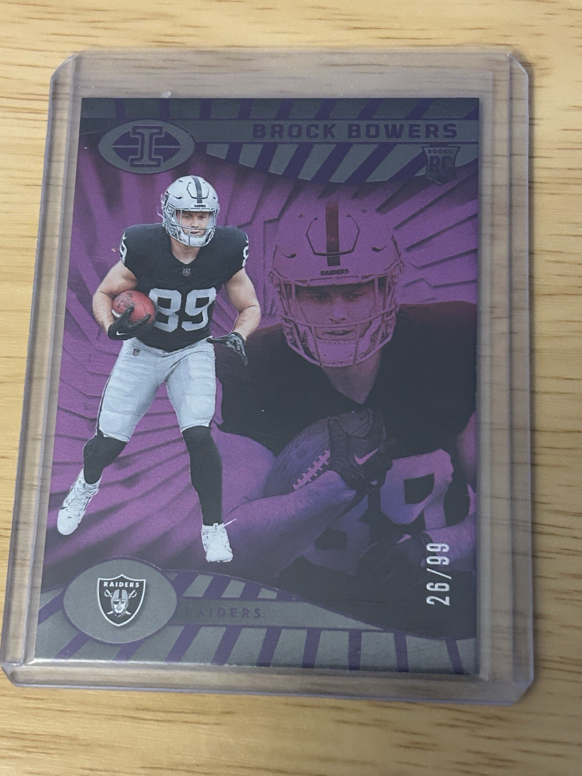 2024 Panini Illusions - Brock Bowers #47 Trophy Collection Purple /99 (RC)