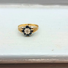 9ct Gold, Diamond & Ruby Gem ring