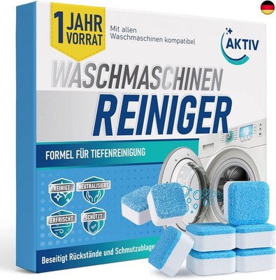 Aktiv 24x Waschmaschinenreiniger Tabs extra stark gegen Geruch & Kalk -