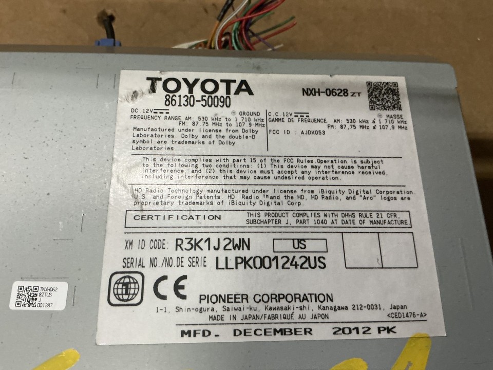 2013-2014 LEXUS LS460 GRACENOTE AM FM RADIO RECEIVER HEAD UNIT OEM ...