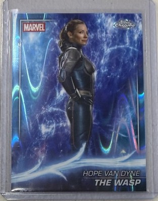 2025 Topps Chrome Marvel HOPE VAN DYNE THE WASP Blue Raywave Refractor Ant-Man