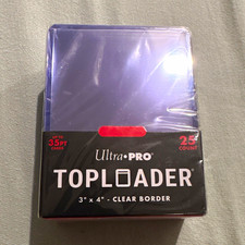 Ultra PRO 3x4 Toploaders 35pt Clear Border Standard Size 25 Count