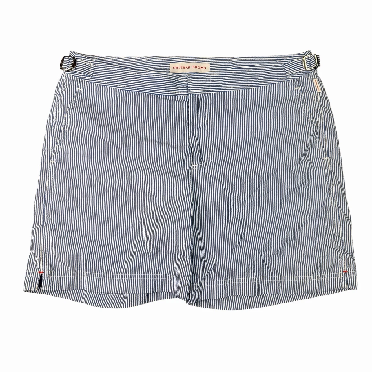 ORLEBAR BROWN SWIM TRUNKS 33 BOARD SHORTS PIN STRIPED NAVY SHORTS