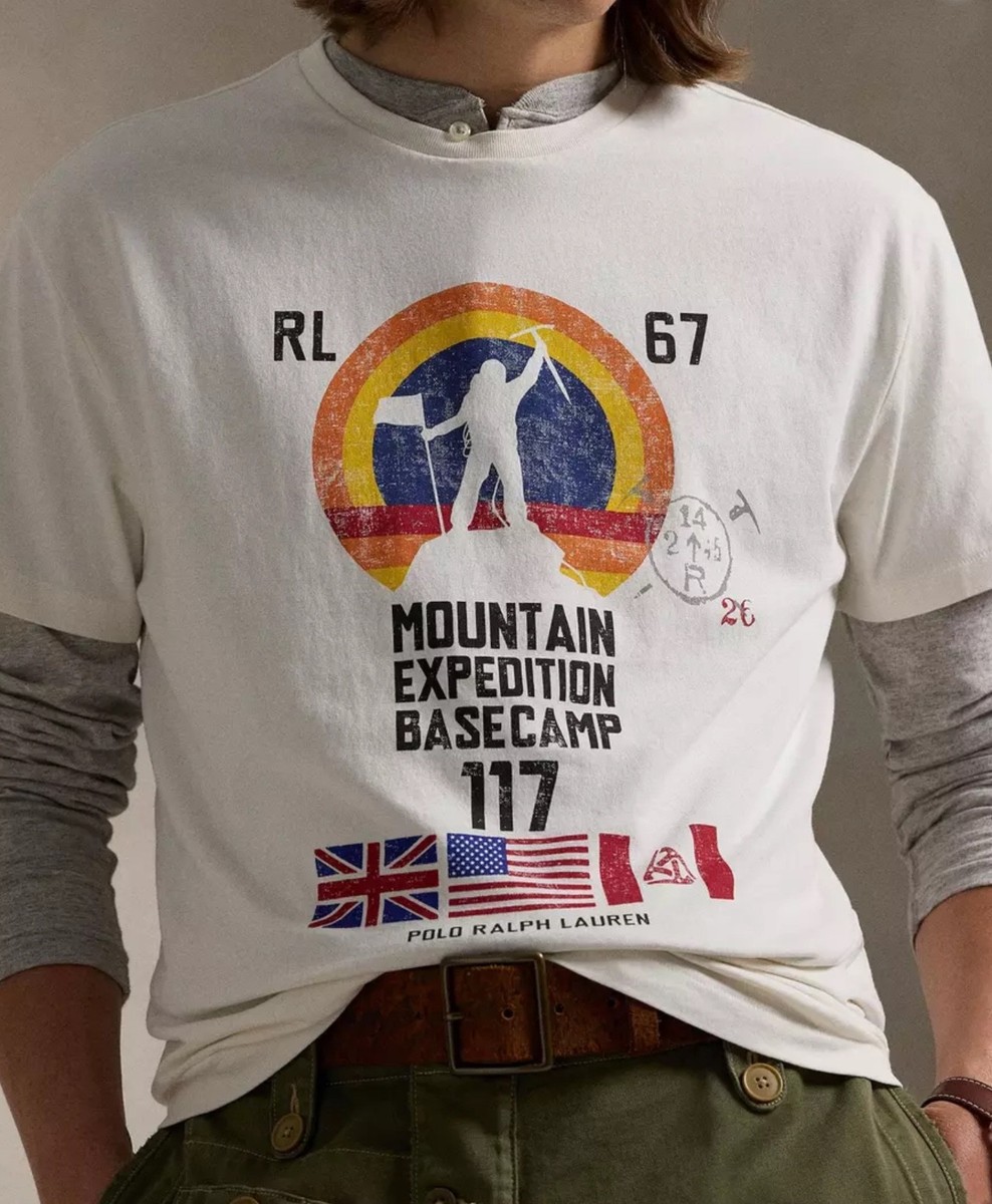 NWT Polo Ralph Lauren RL 67 MOUNTAIN EXPEDITION Graphic