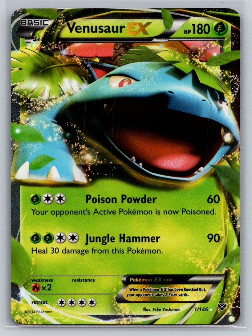 Venusaur EX 1/146 Holo Ultra Rare XY Base Set Pokemon Near Mint