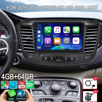 64G For 2015-2019 Chrysler 200 200C 200S Carplay Car Stereo Radio Android 13 GPS
