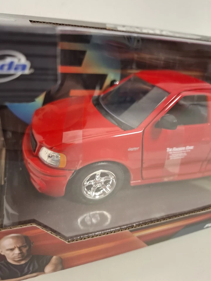 JADA TOYS FAST & FURIOUS RED FORD F-150 CVT LIGHTNING PICK UP 1/24 SCALE CAR - Image 2 of 4