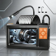 1920P HD Dual Lens Endoscope with Light 4.3 Inch IPS Screen with 8 LED lights