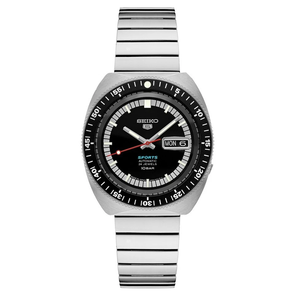 Seiko 5 Sports 55th Anniversary Limited Edition Steel Black Dial NEW