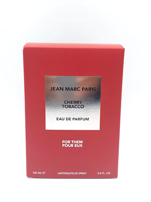 Cherry Tobacco by Jean Marc Paris Eau De Parfum For Him Spray 3.4 FL.OZ