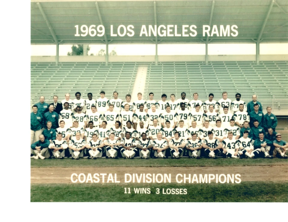 1969 LOS ANGELES RAMS 8X10 TEAM PHOTO FOOTBALL CALIFORNIA NFL HOF USA