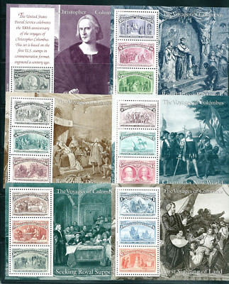 コレクション ANTIQUE STAMPS/POSTCARDS Stamps United States 1992 HB23/28 6 Sheets Block Anniversary