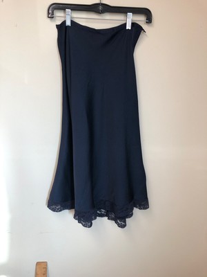 navy silk slip