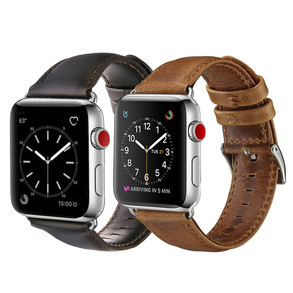 Genuine Leather Strap Band for Apple Watch Series 9 8 7 6 5 SE 40/44/41/45/49mm