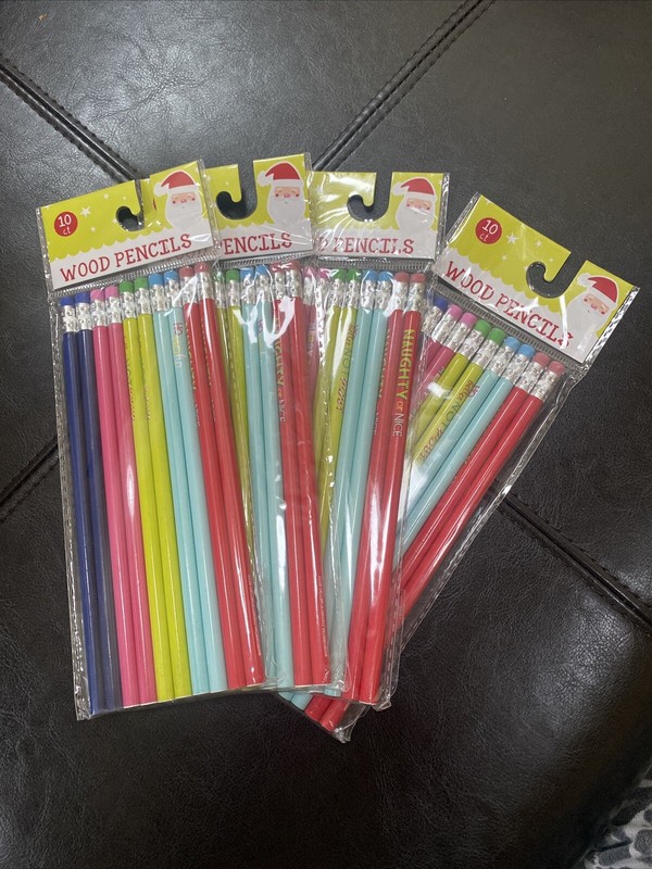 Christmas Pencils 40ct Stocking Stuffer Teacher Gift Office Secret Santa
