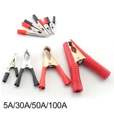 Probe Crocodile Battery Test Electrical Clip Clamps 55mm 5A 100A Alligator Clips