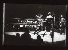 Estación de TV Original 35mm Diapositiva Transparencia Boxeo Cabalgata de Deportes