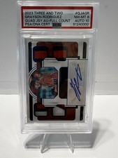 2023 Panini Three and Two Grayson Rodriguez Quad Patch Auto /15 PSA  8/10 POP 1