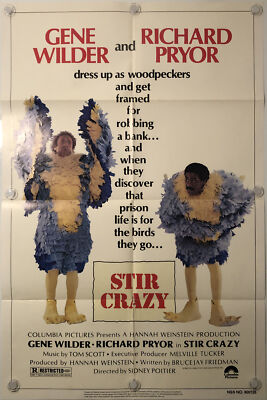 STIR CRAZY Original One Sheet Movie Poster - 1980 - GENE WILDER | eBay