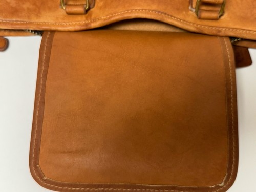 Vintage COACH Slim Satchel Bag Made in NYC British Tan 16.5” X 10” 412- 8735 - Picture 9 of 17