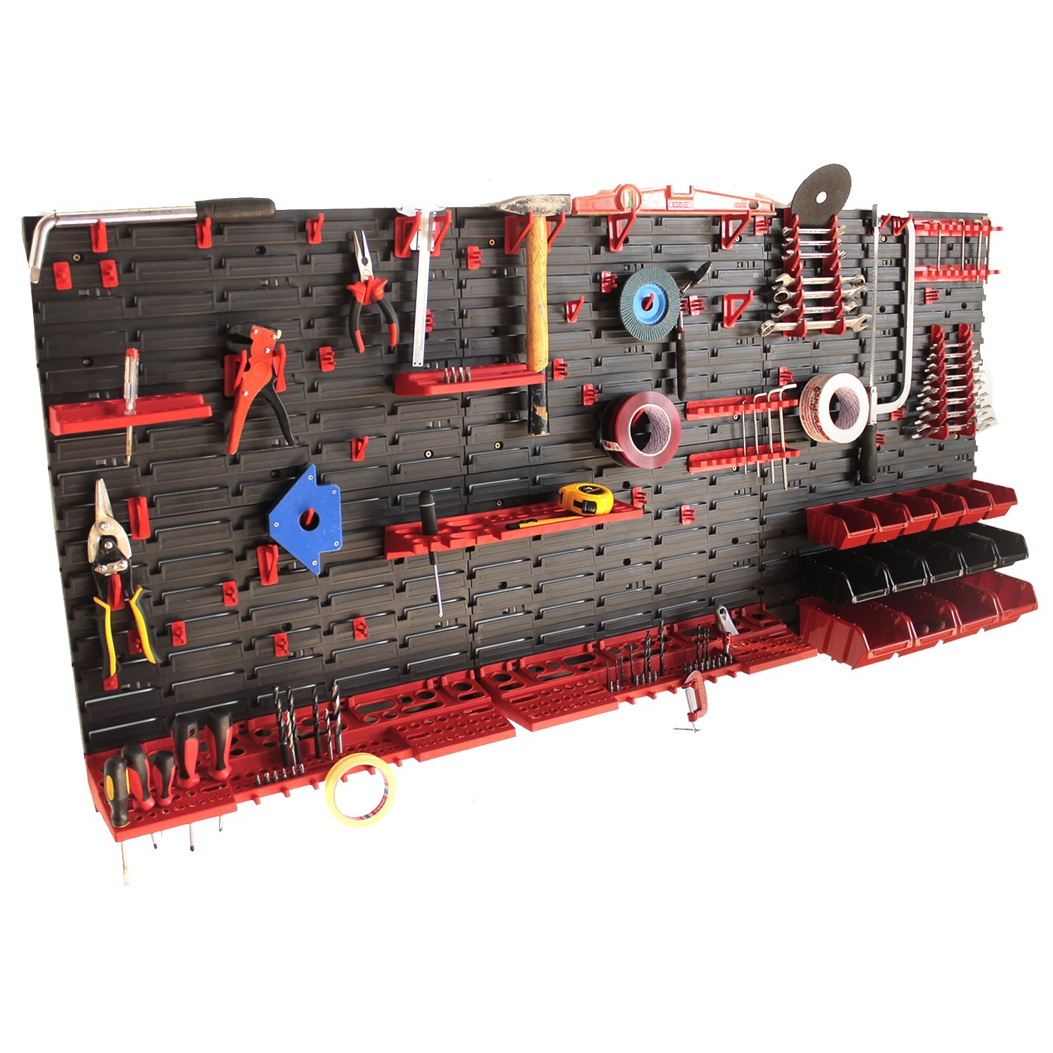 Pannello porta attrezzi portautensili minuteria organizza officina 173x78CM