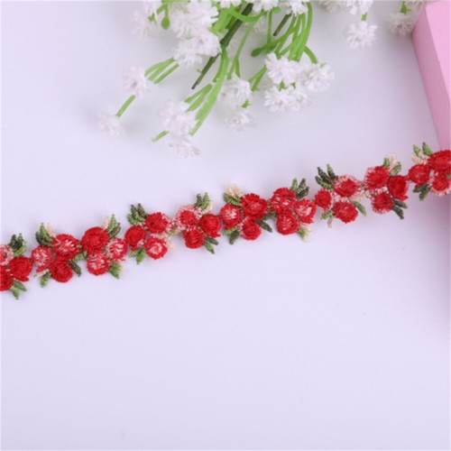 2 yardas Multicolor Flecos de Costura Recortes Cinta de Flores Para Decoraciones de Ropa 2 cm - Imagen 10 de 19