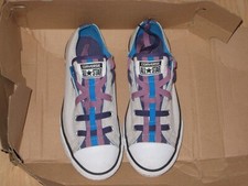Converse All Star Low 6451744F Kid junior Youth Size 3 Purple white