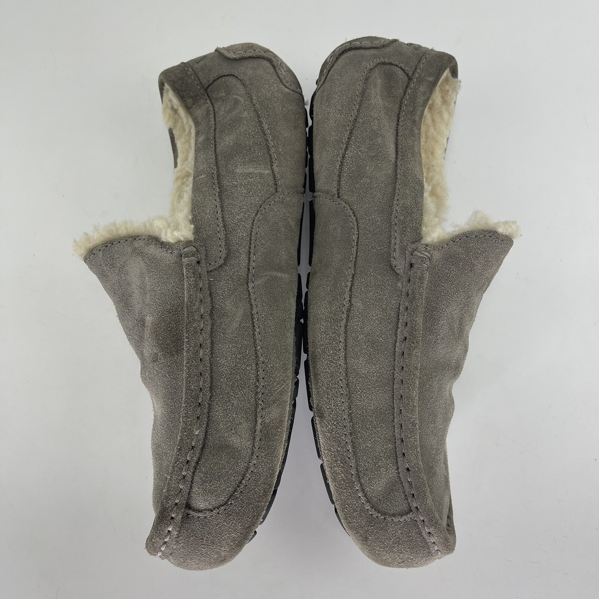 UGG Ascot Men\'s Gray Suede Wool Lined Slip-On Moccasin Shoes Size 11 ceed7bf5-9f8e-4187-986c-  main image 4