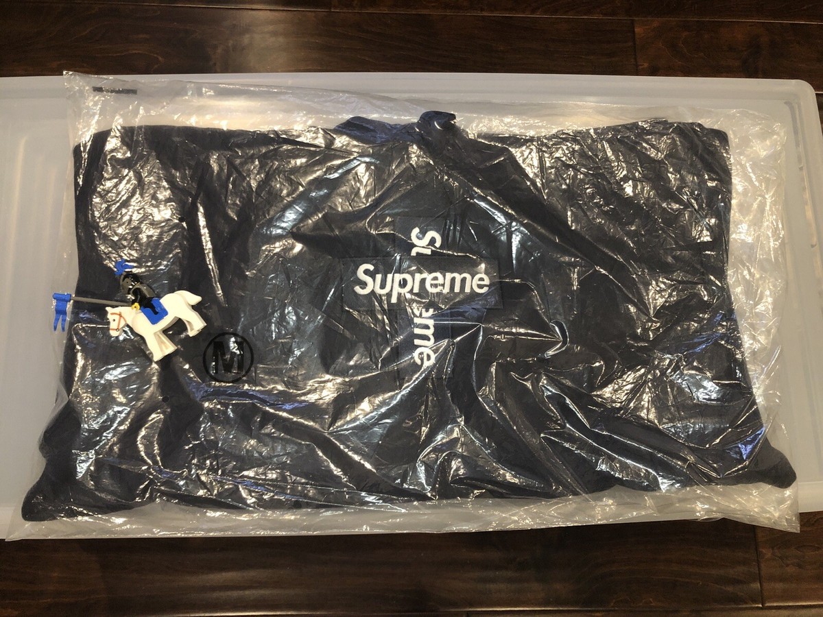 Supreme Cross Box Logo Hoodie Navy FW20 DS Sz: M | eBay