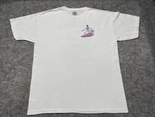 Call Your Mother Skeleton Beach White Large Surf made in USA Shirt Wave