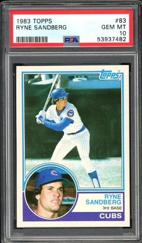 1983 Topps #83 Ryne Sandberg RC PSA 10 (GEM MINT)
