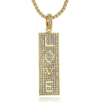 DAMEN ''LOVE'' KETTE ANHÄNGER 24 KARAT GOLD VERGOLDET DJADEE K5625DL