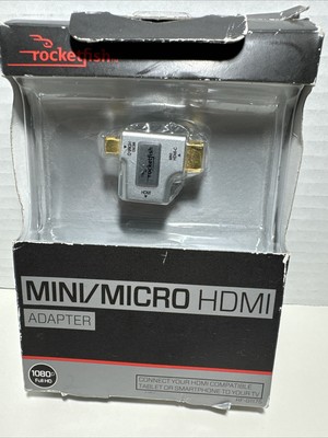 Rocketfish Micro-HDMI-D & Mini-HDMI-C to HDMI Cable Mini Adapter 1080p HDTV New
