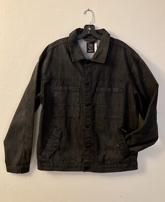 NWOT Original Use Black Denim Trucker Jacket Men's M