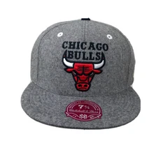 Chicago Bulls Mitchell & Ness Hardwood classics Retro cap Snapback gray