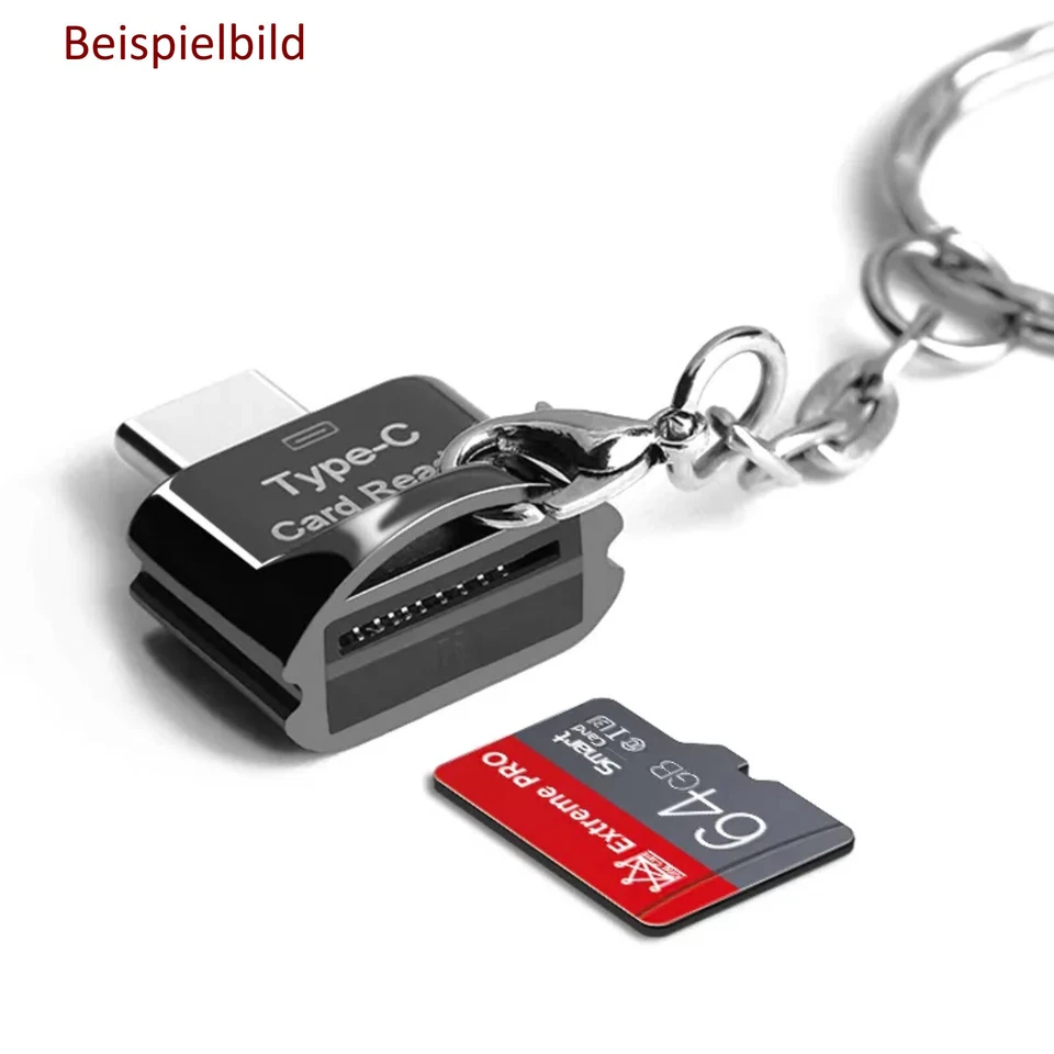 USB-C Micro SD OTG Adapter Kartenleser TF Speicherkartenleser Handy Table Laptop - Bild 2 von 4