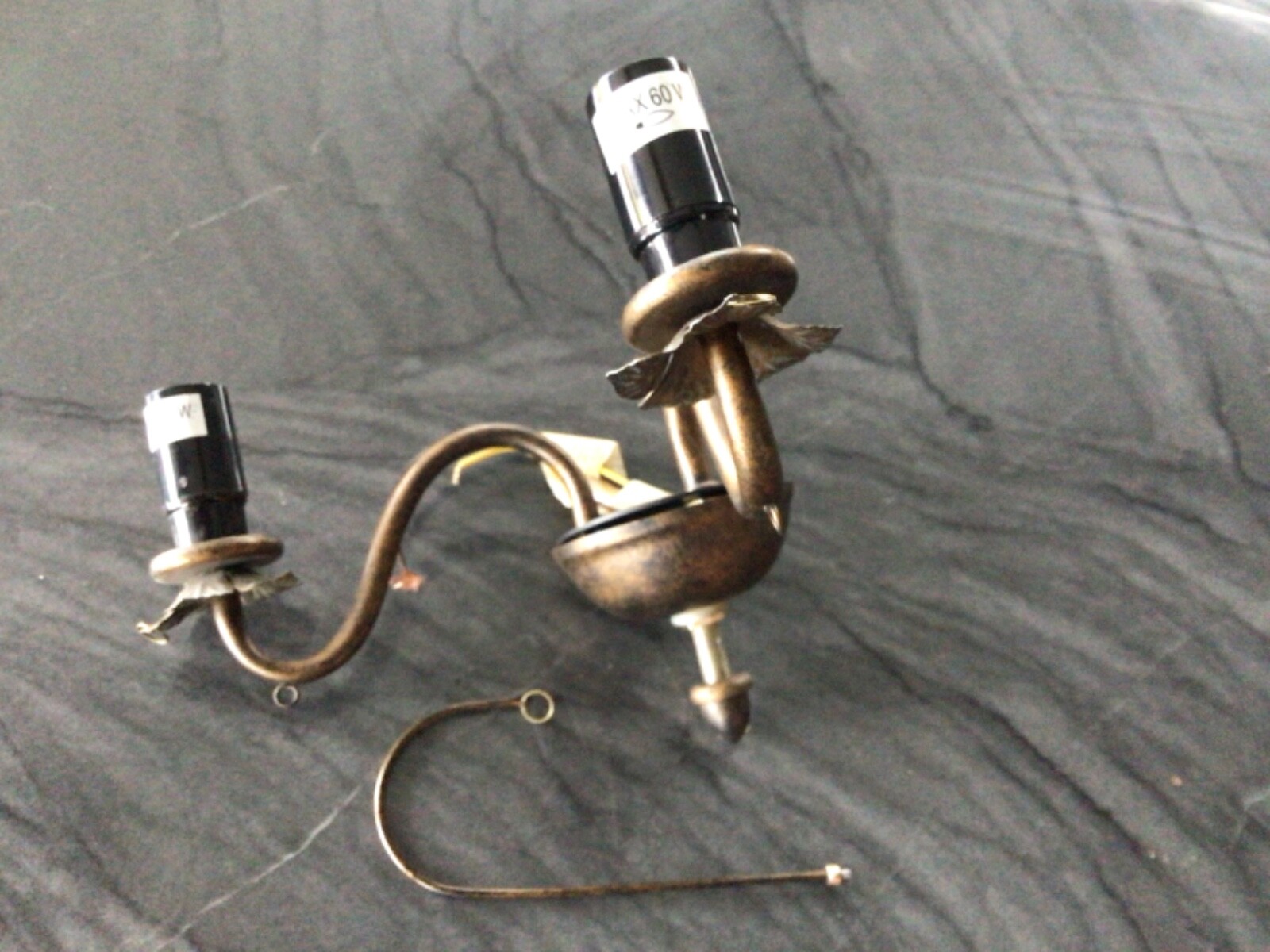 X3 LAURA ASHLEY WALL LIGHTS, PINK GLASS SHADES, CRYSTAL DROPLETS, WORK